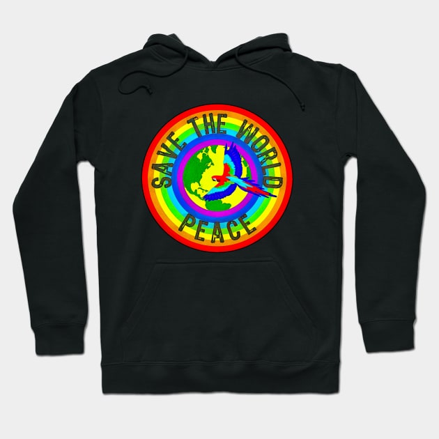 Save the world peacey Hoodie by UMF - Fwo Faces Frog